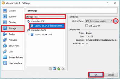 VirtualBox virtual machine Ubuntu settings
