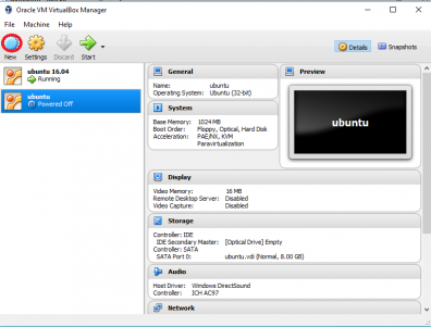 VirtualBox virtual machine creation